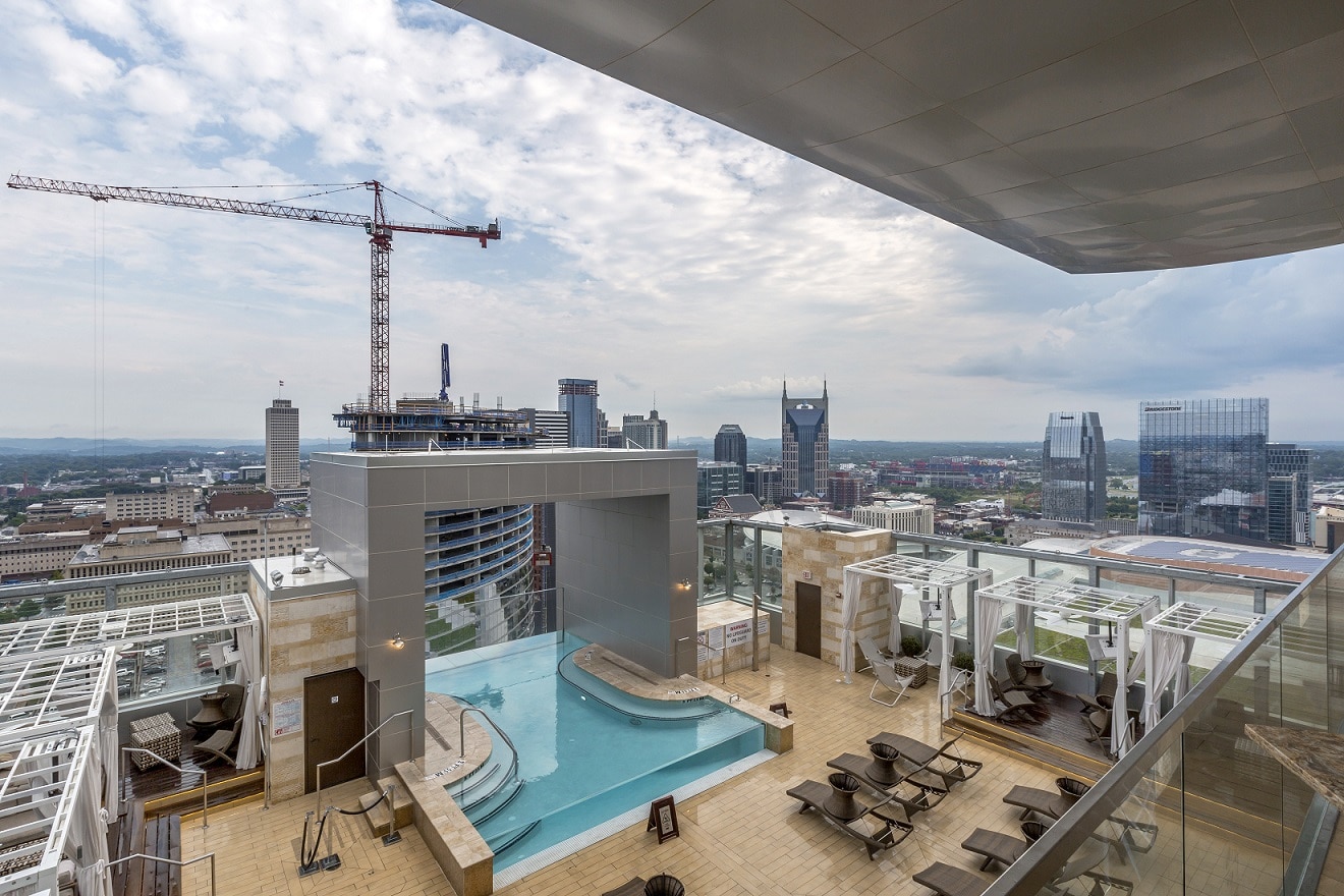 Westin Hotel Nashville Pool Roof Top Area