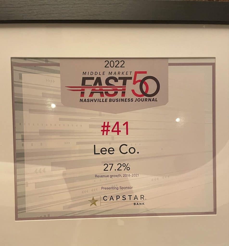 Glad to be growing the Nashville community together! - Lee Company