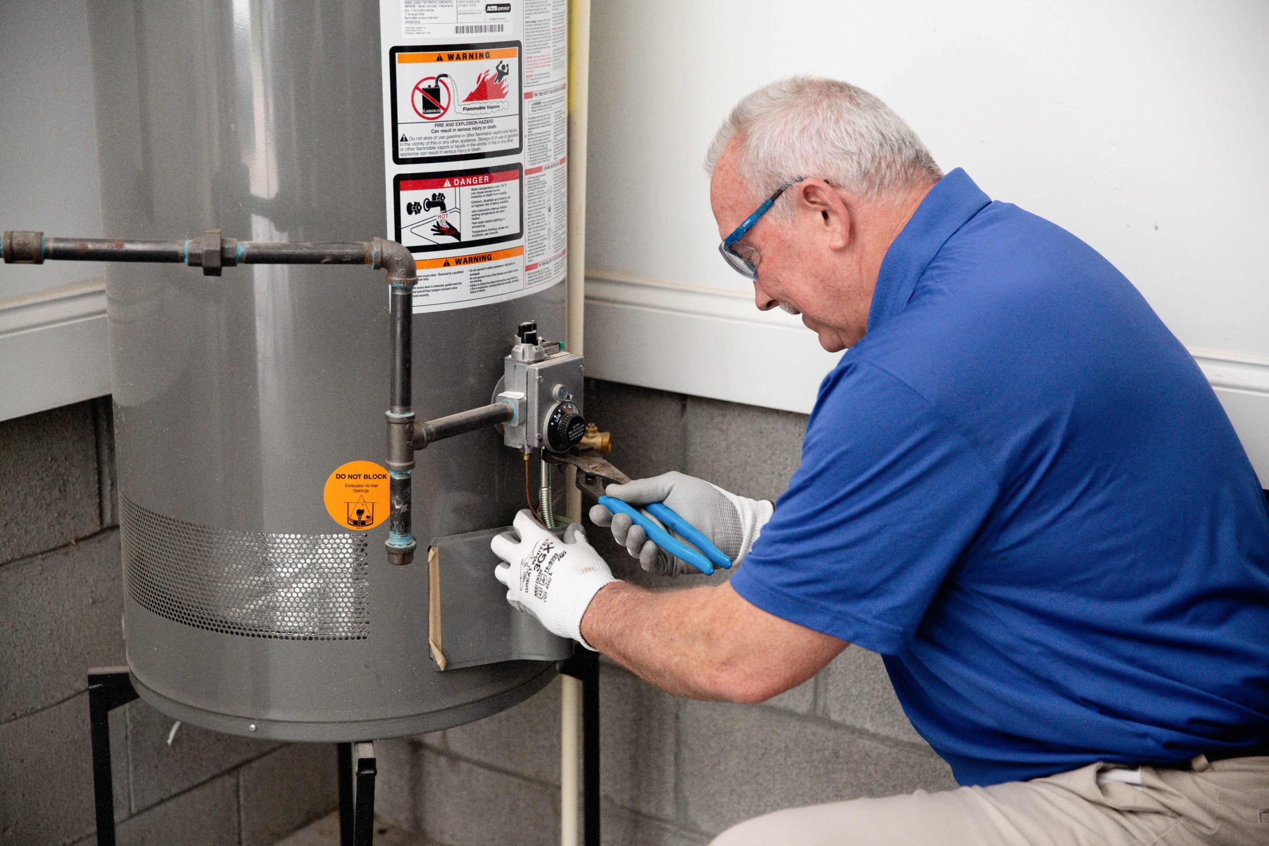 flushing hot water heater